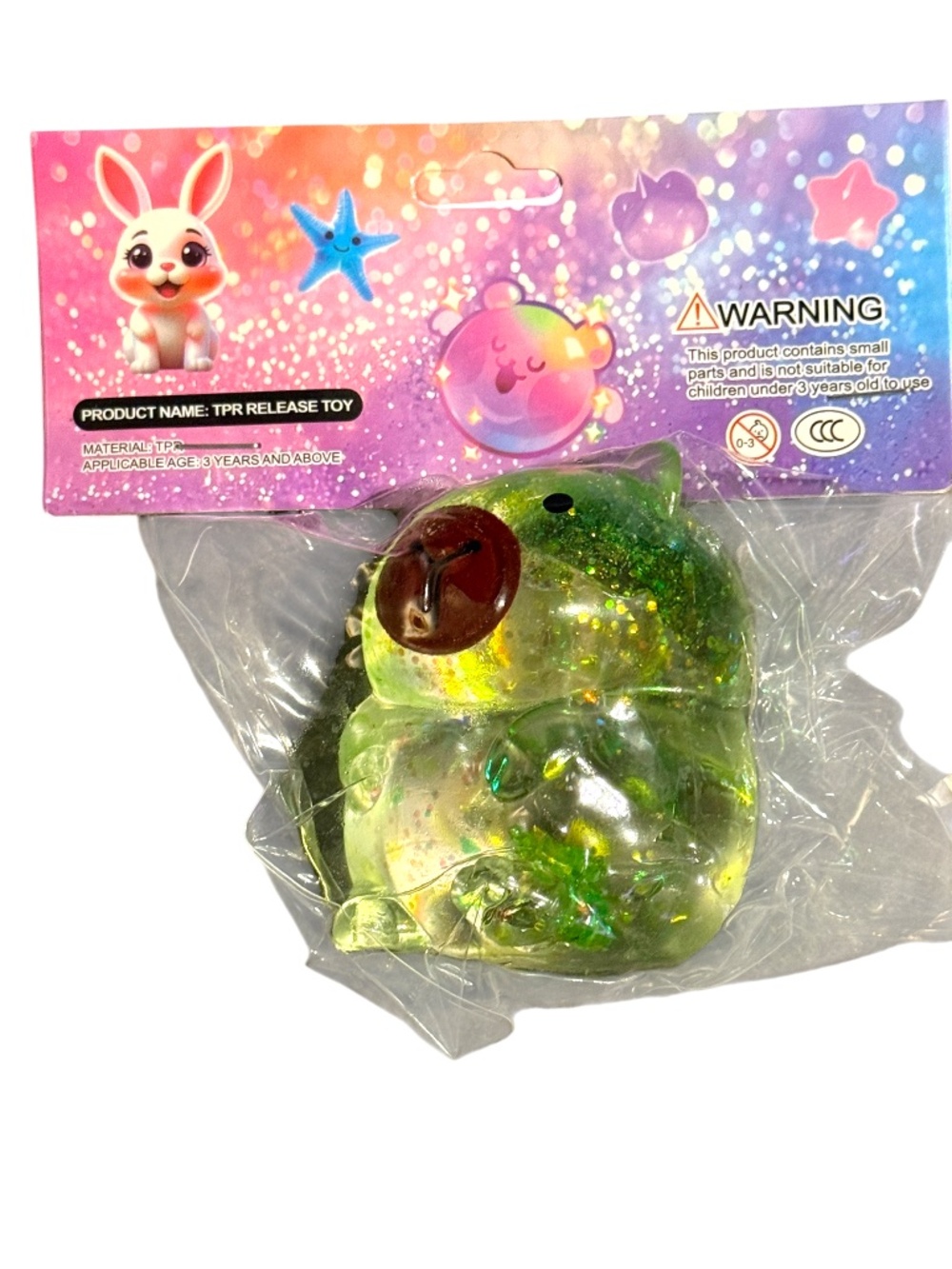 Capybara Glitter Slow Rise Sugar Squish Viral Stress Toy - ONE New in Package